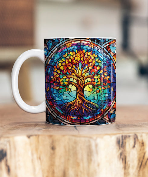 Tree of Life Suncatcher Artwork Ceramic Mug